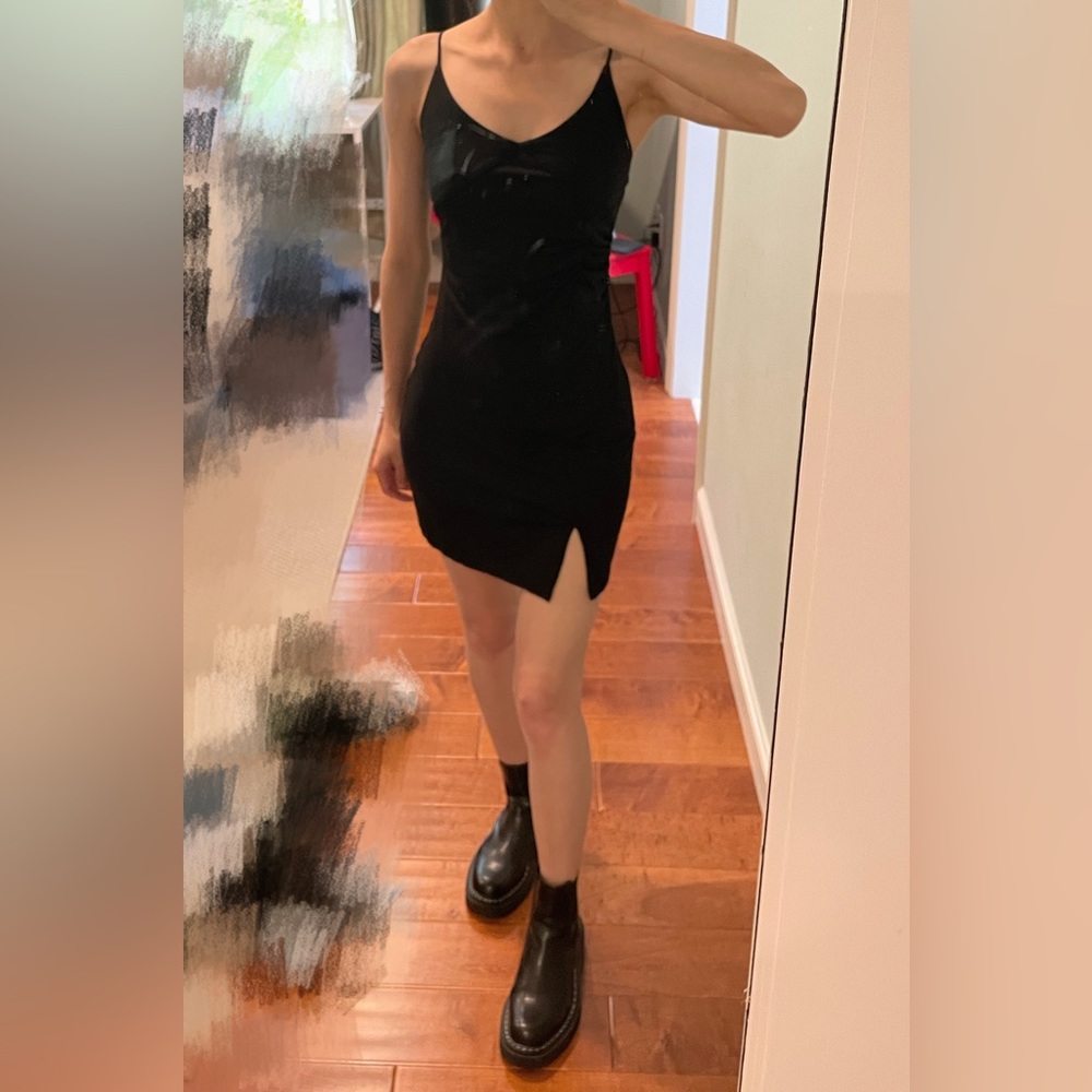 Black mini dress